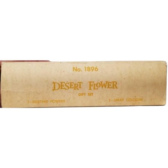 DESERT FLOWER Vintage Cologne Dusting Powder Set Shulton Patchouli Jasmine Musk - Picture 3 of 3